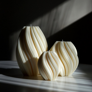 Soy Off-White Swirl Candle